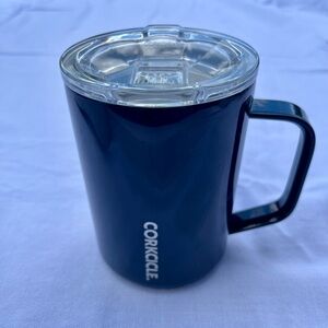 CORKCICLE Blue Handled Insulated 16 oz. Mug, Stainless Steel